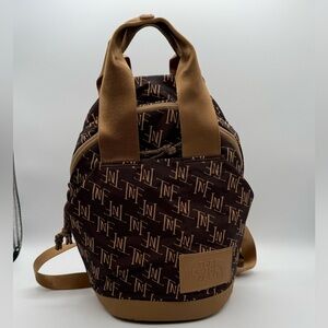 The North Face Never Stop Mini Brown and Tan Logo Backpack